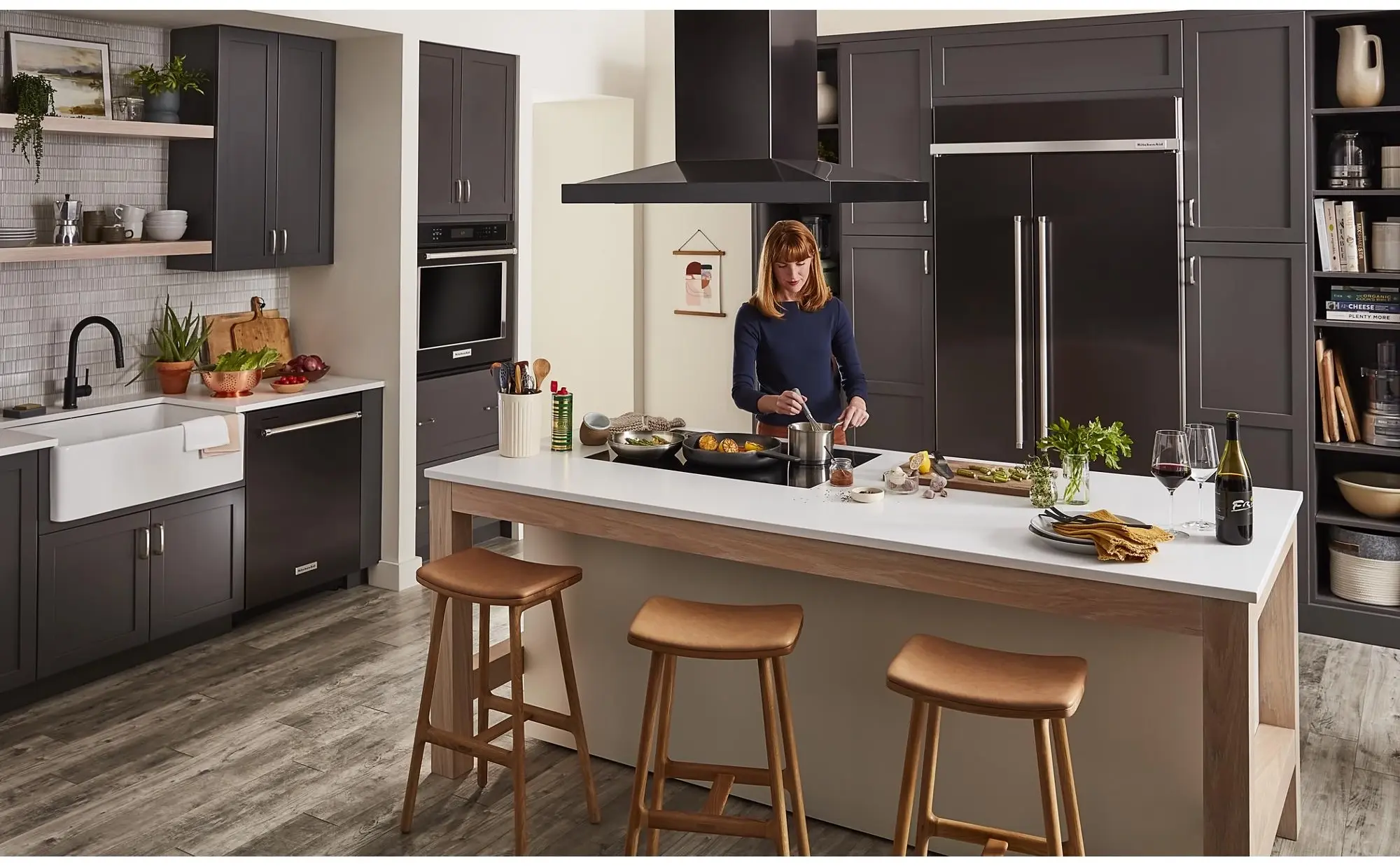 KitchenAid KVIB606DBS Black Stainless Steel, Print Shield, 36 Inch