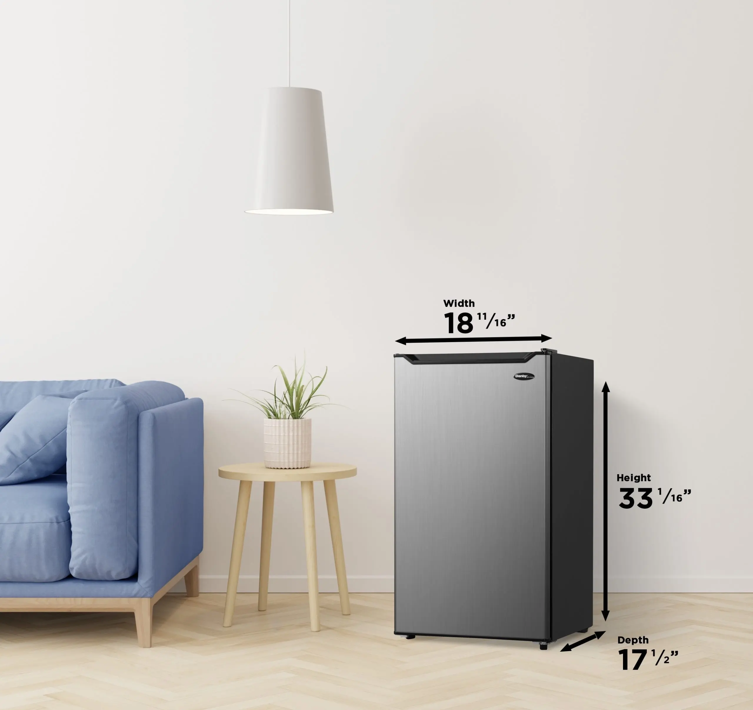 Danby DAR032B1SLM Black Stainless Look