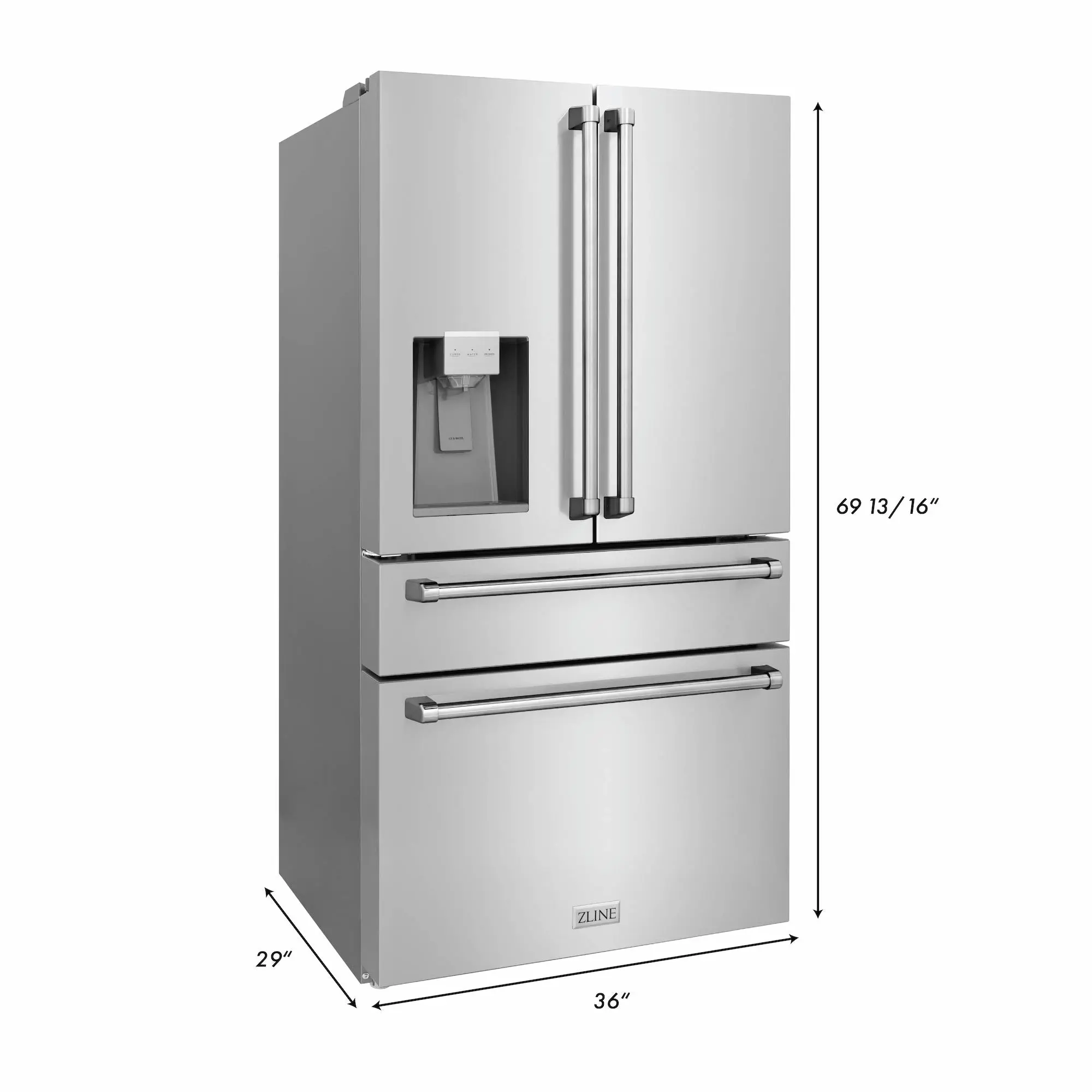 Zline RFMW36BS Black Stainless Steel