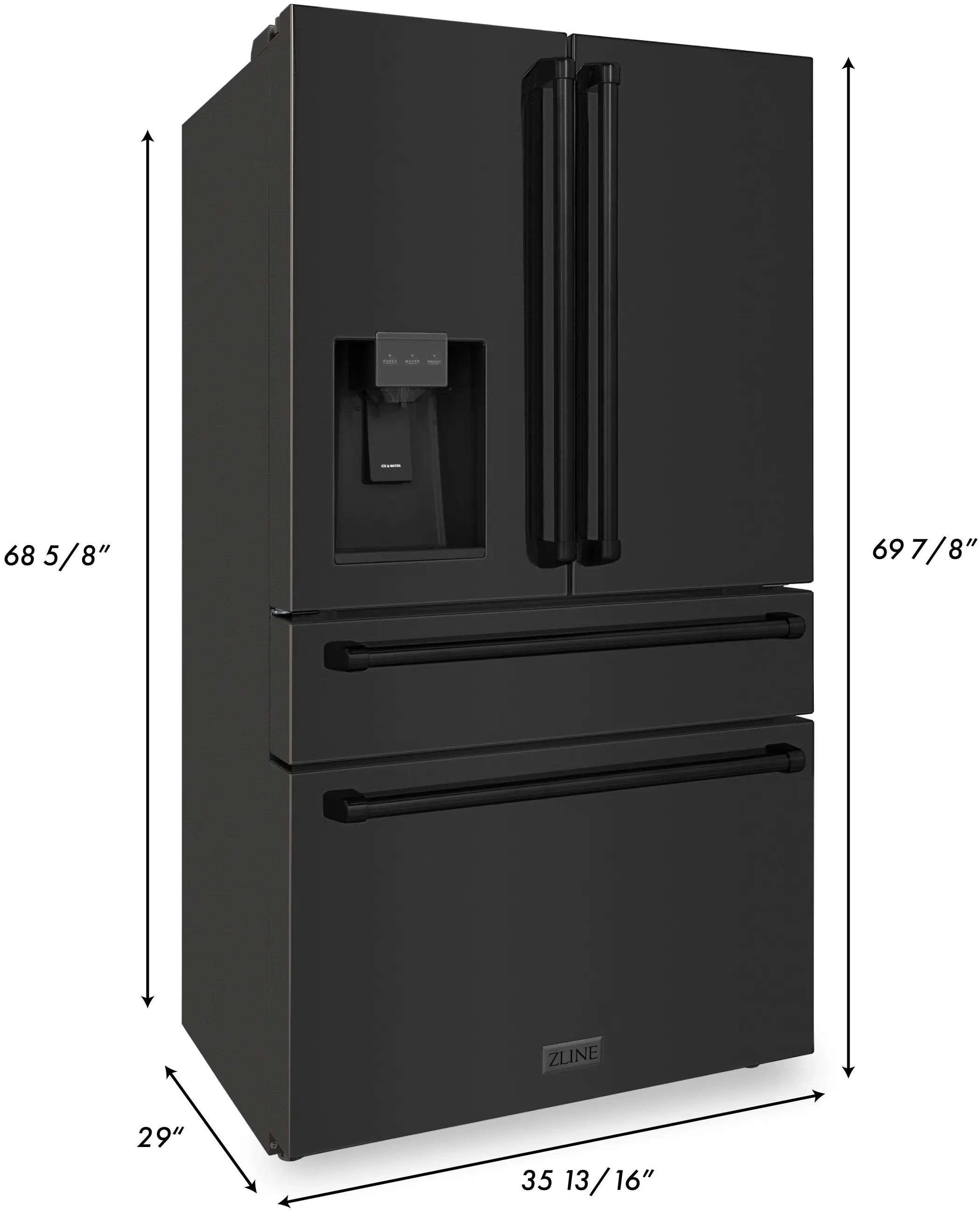 Zline RFMW36BS Black Stainless Steel