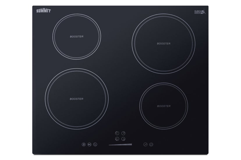 Summit SINC4B241B 24 Inch 230V 4-burner induction cooktop: Black