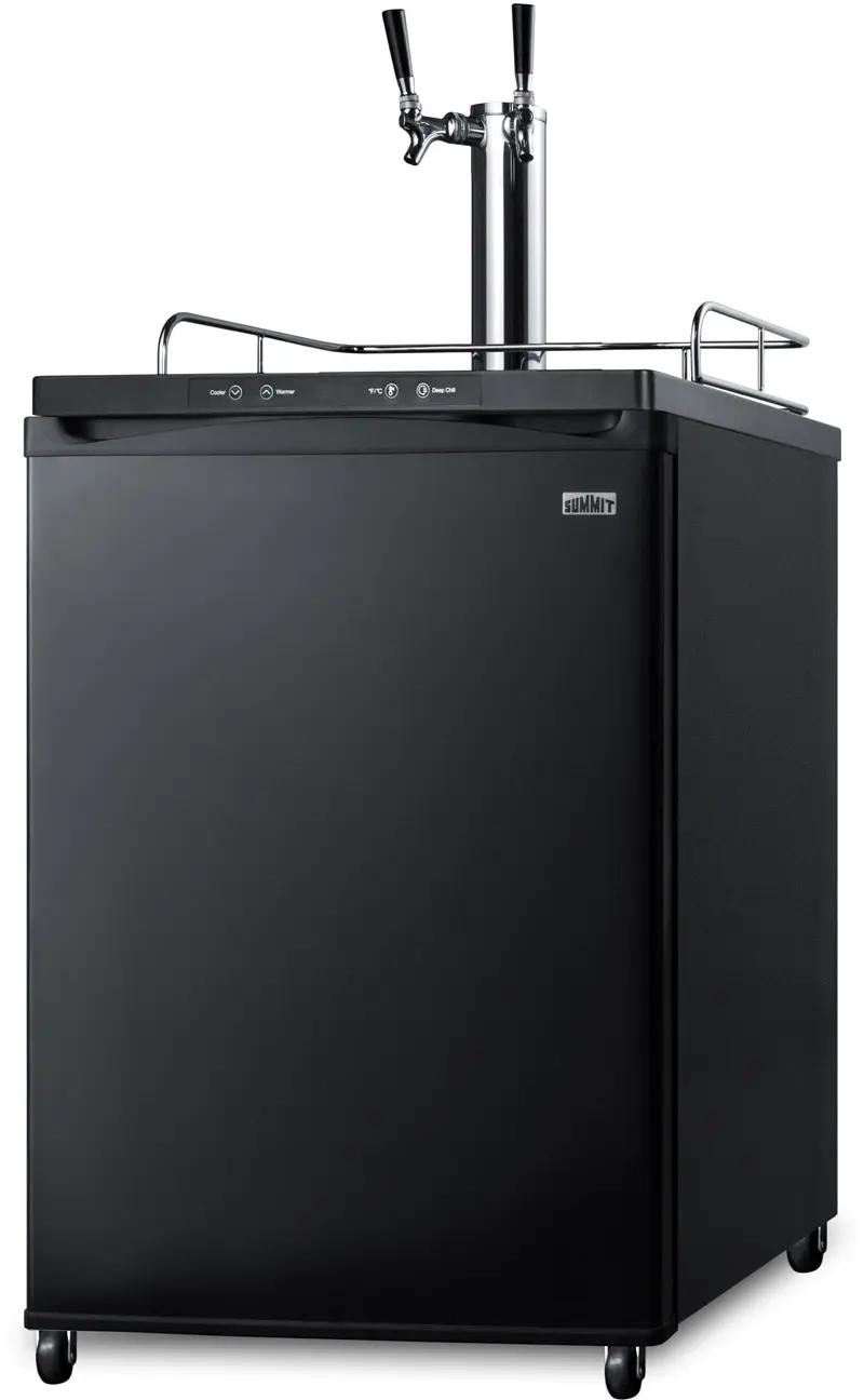 Summit SBC635MTWIN Black Door Twin Taps