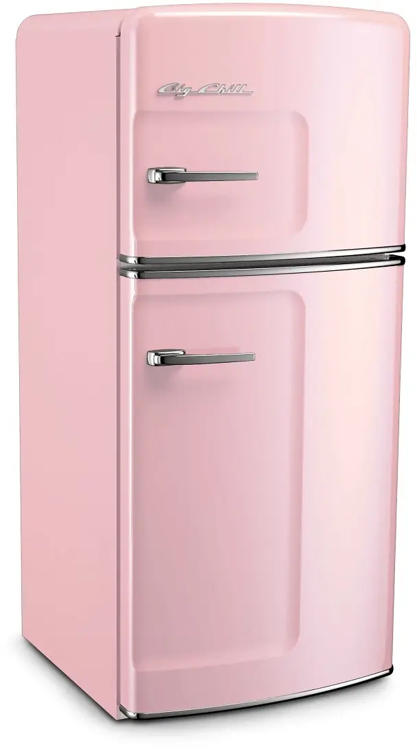 FJ ORIGINALS ピンク オリジナルプリネル Ｌサイズ 50s 60s Big Chill BC14TFRLX1PL 28 Inch Retro Refrigerator Without Ice