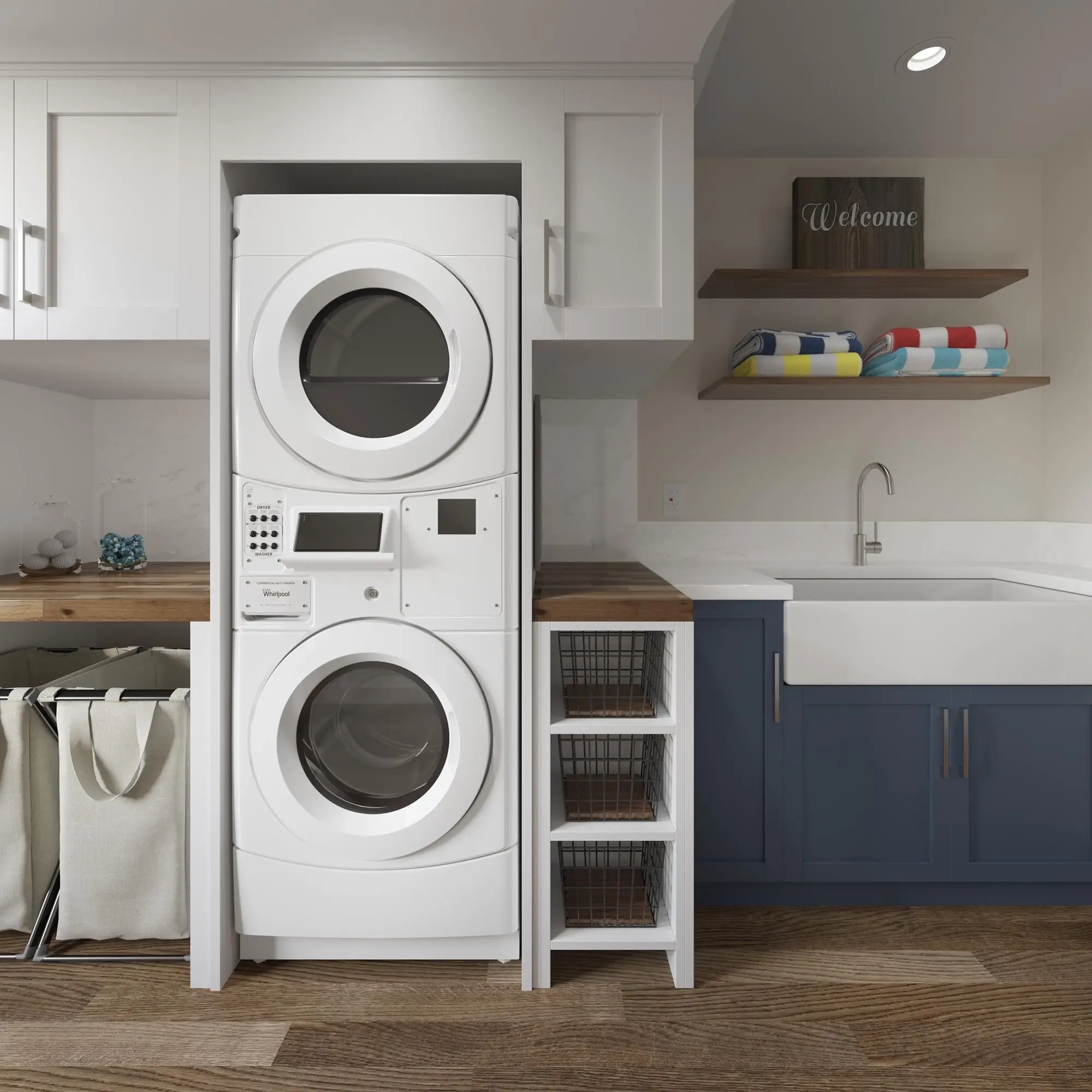 Whirlpool CGT9100GQ 27 Inch Commercial Gas Stack Washer/Dryer