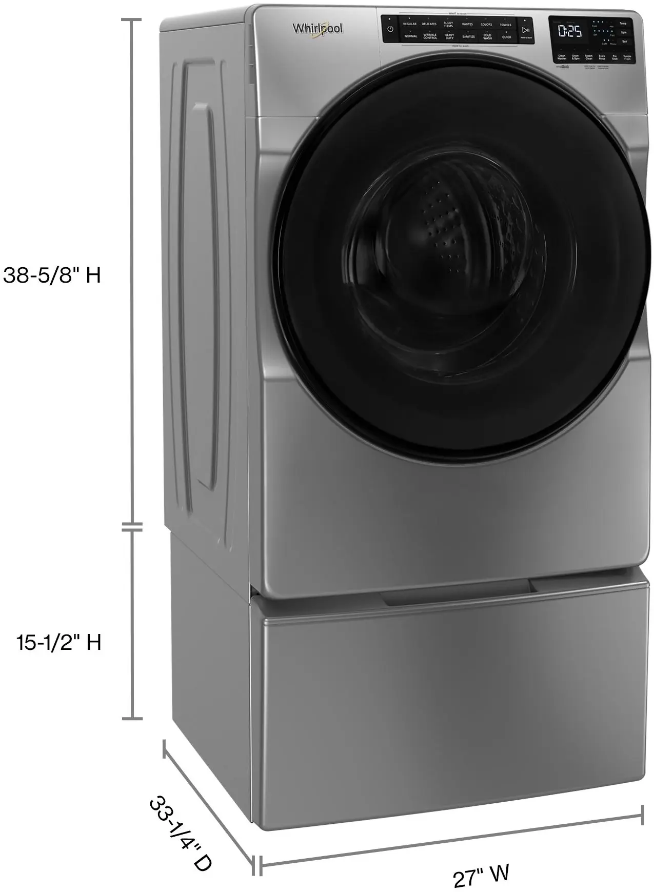 Whirlpool WED6605MC Chrome Shadow