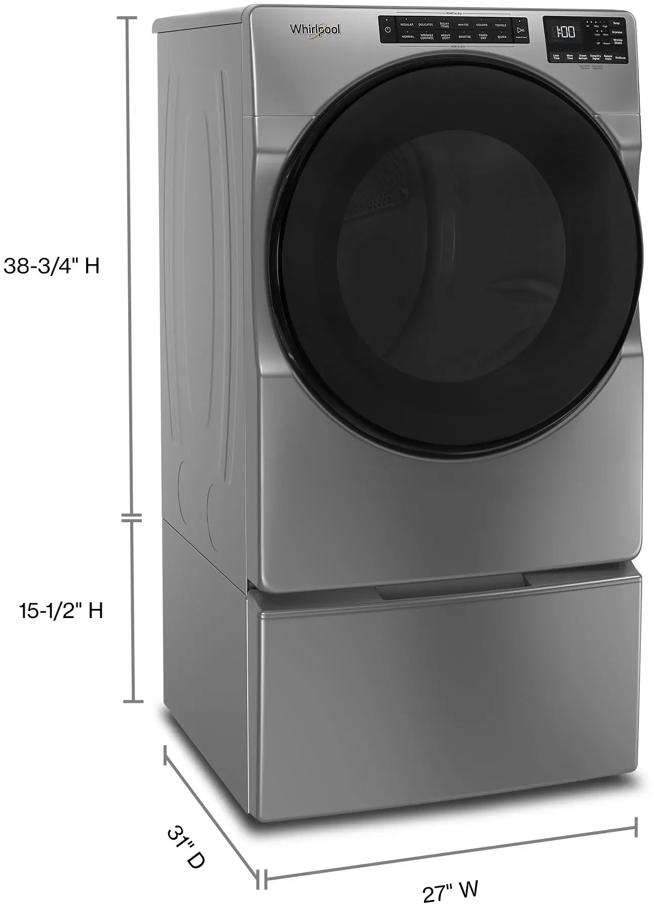 Whirlpool WGD6605MC Chrome Shadow