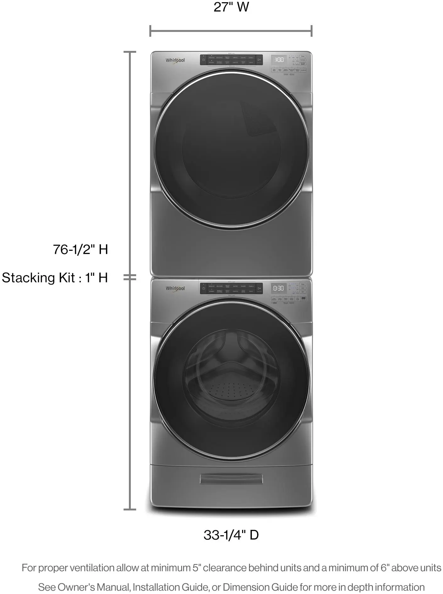 Whirlpool WGD6605MC Chrome Shadow