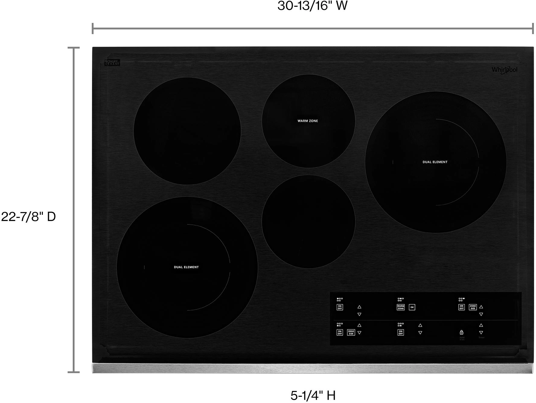 Whirlpool WCE97US0KS Stainless Steel, 30 Inch 