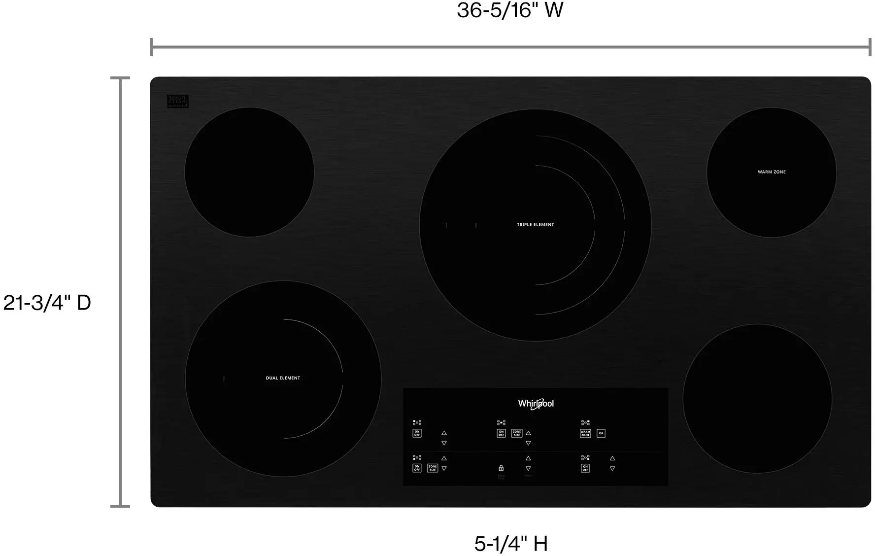 Whirlpool WCE97US6KB Black