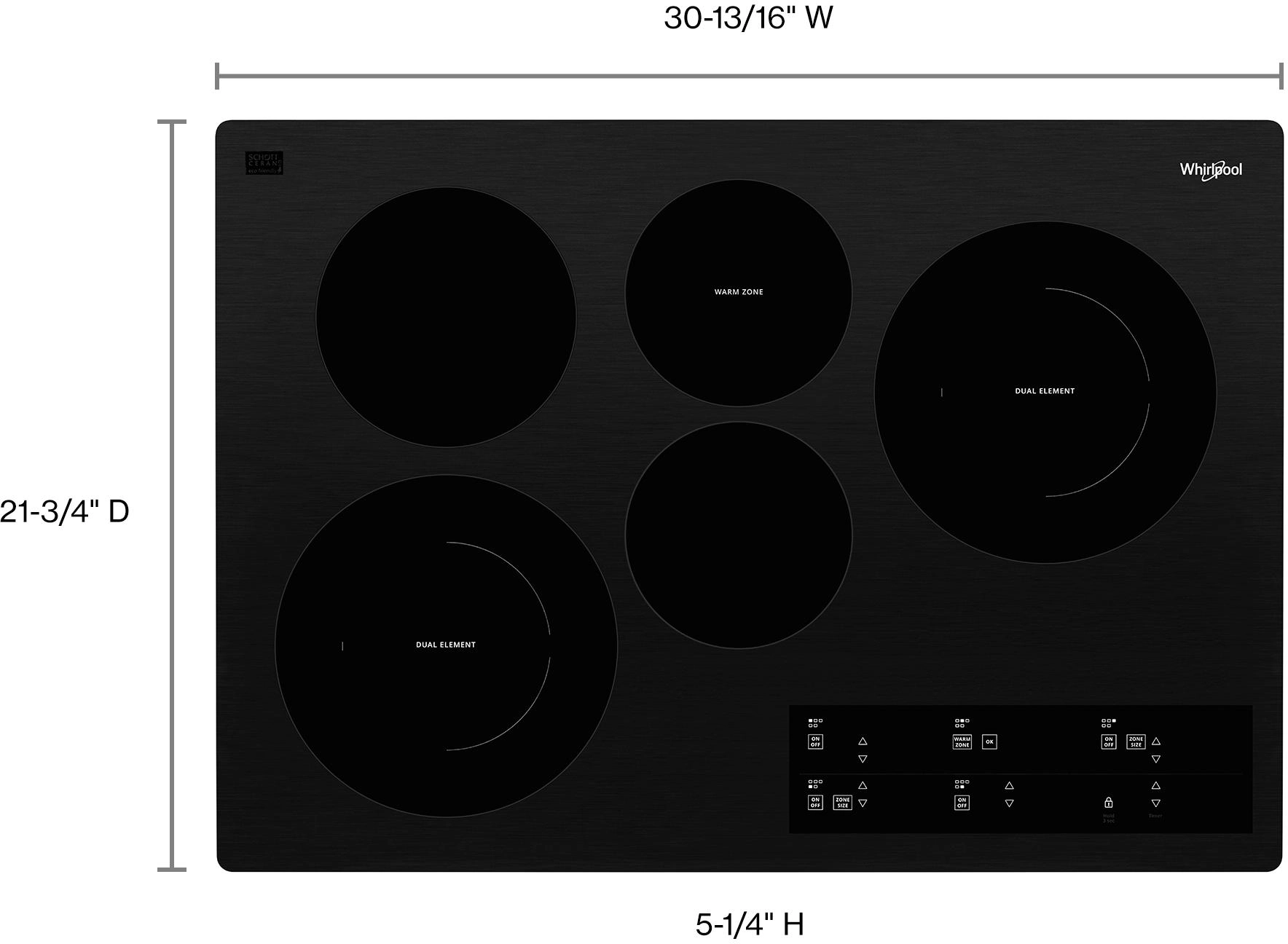 Whirlpool WCE97US0KB Black, 30 Inch 