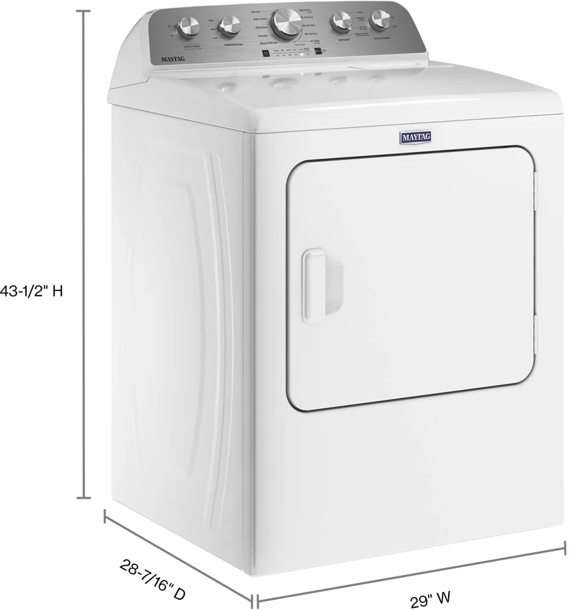 Maytag MGD5430MW 7.0 cu ft Front Load Gas Dryer: White