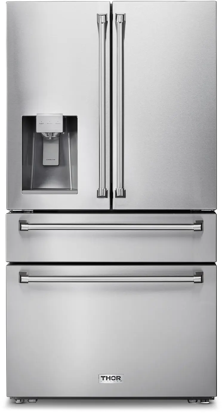 Fです Thor TRF3601FD 36 Inch Freestanding French Door Refrigerator
