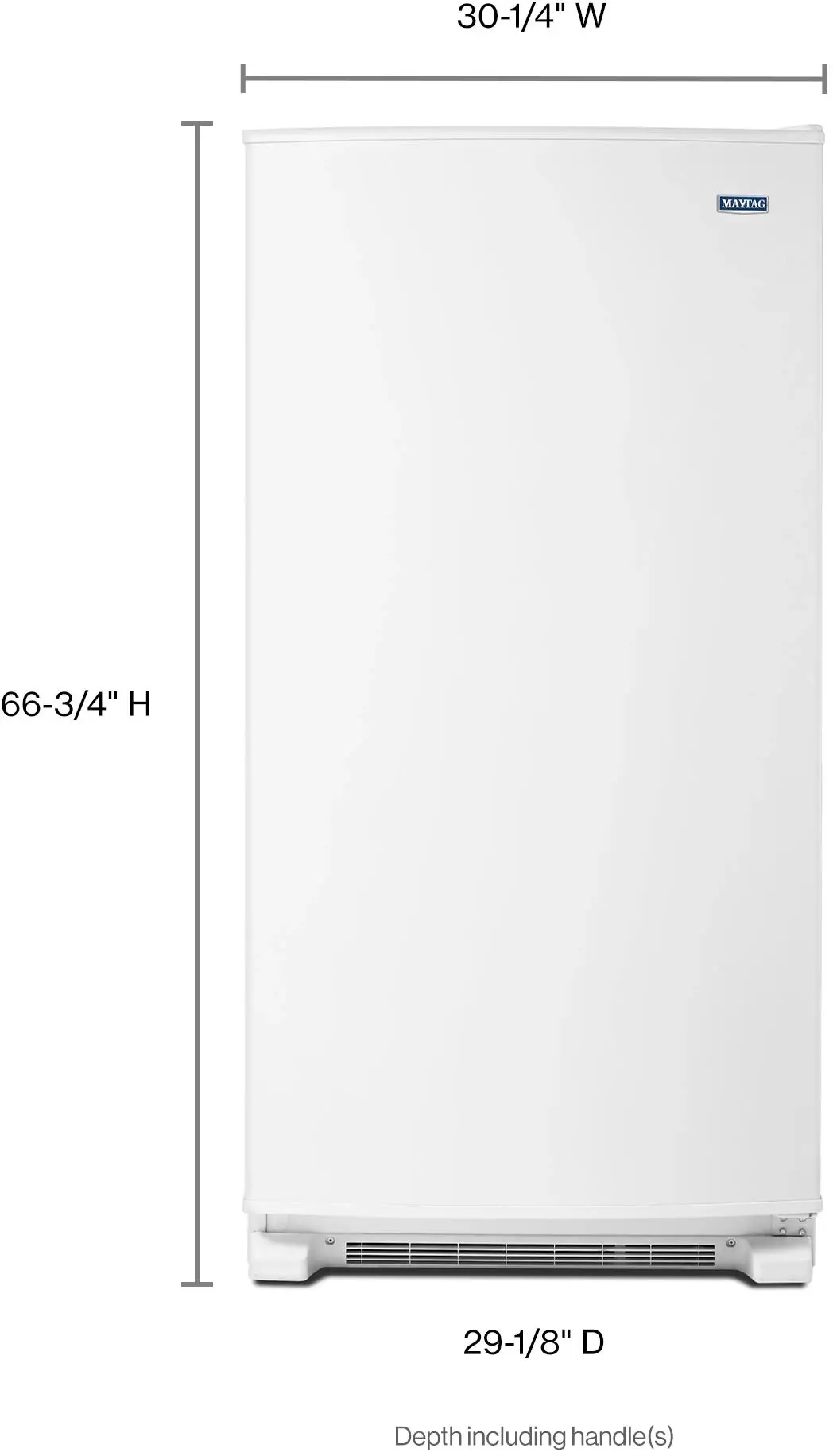 Maytag MZF34X18FW 30 Inch, 18 Cu. Ft. Freestanding Upright Freezer