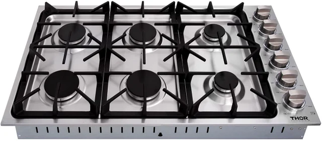 Thor TGC3601 36 Inch Gas Range Top: Stainless Steel