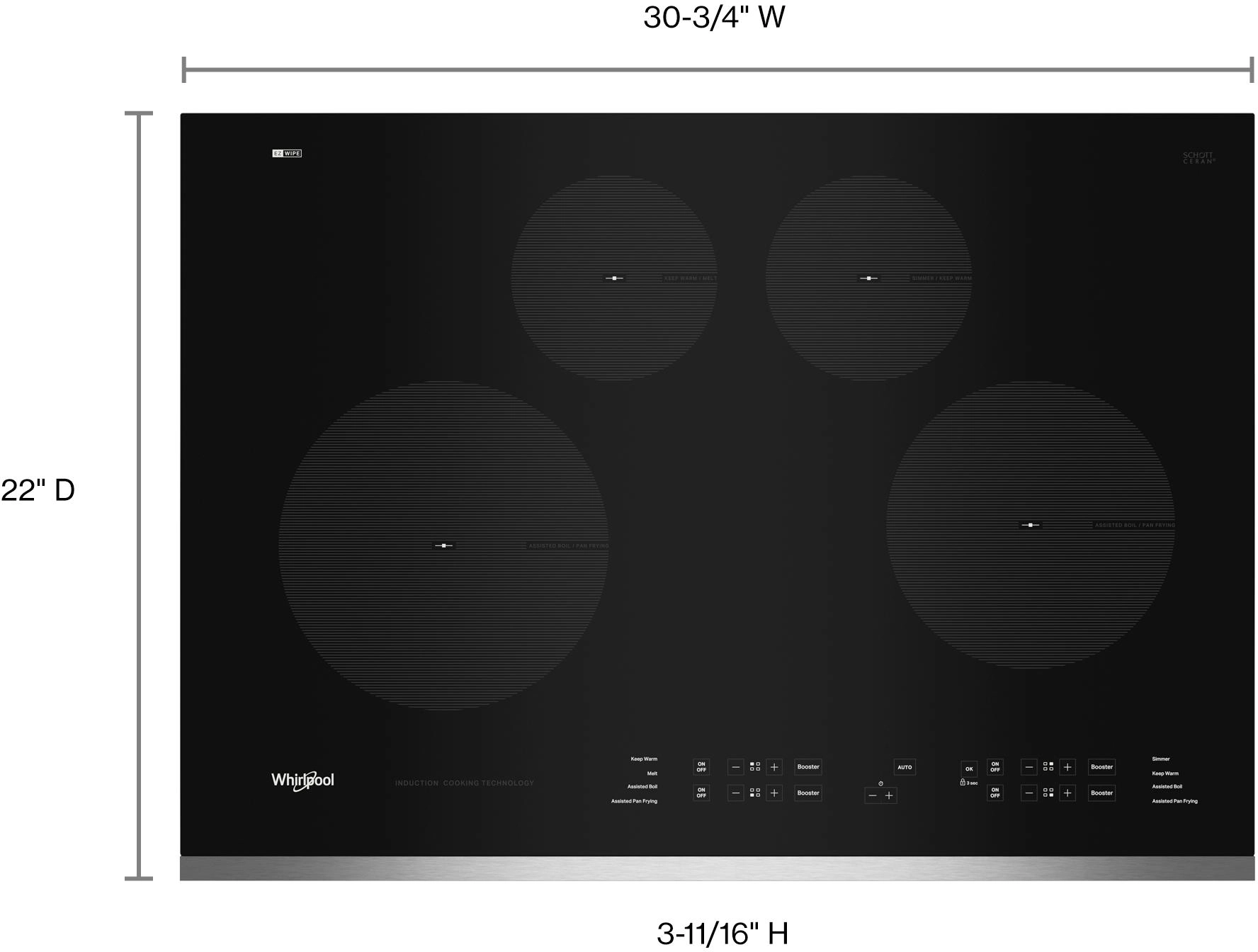 Whirlpool WCI55US0JS Black, 30 Inch