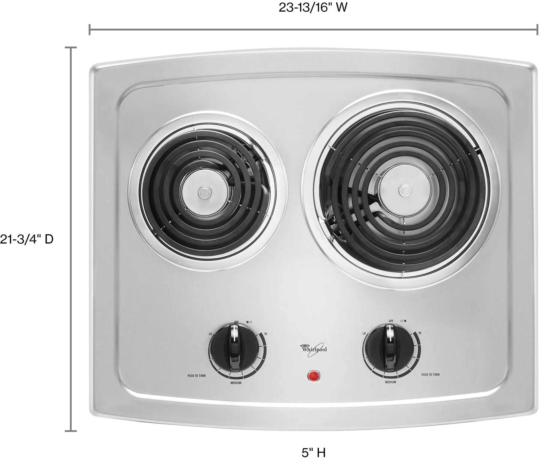 Whirlpool RCS2012RS Black on Stainless Steel