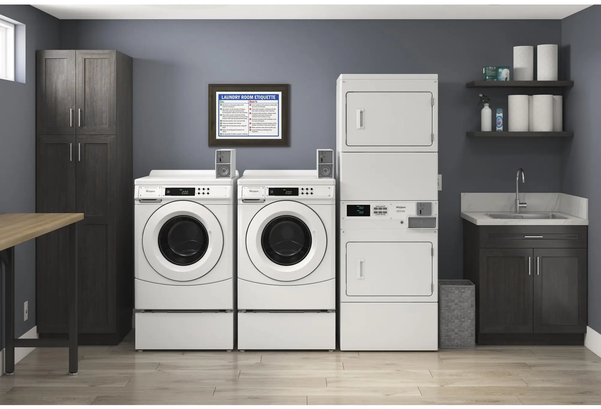 Whirlpool CHW9150GW White with Coin Box