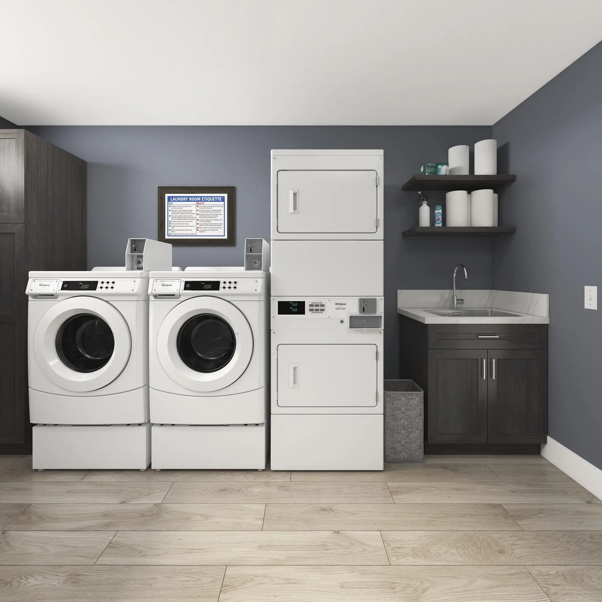 Whirlpool CHW9150GW White with Coin Box