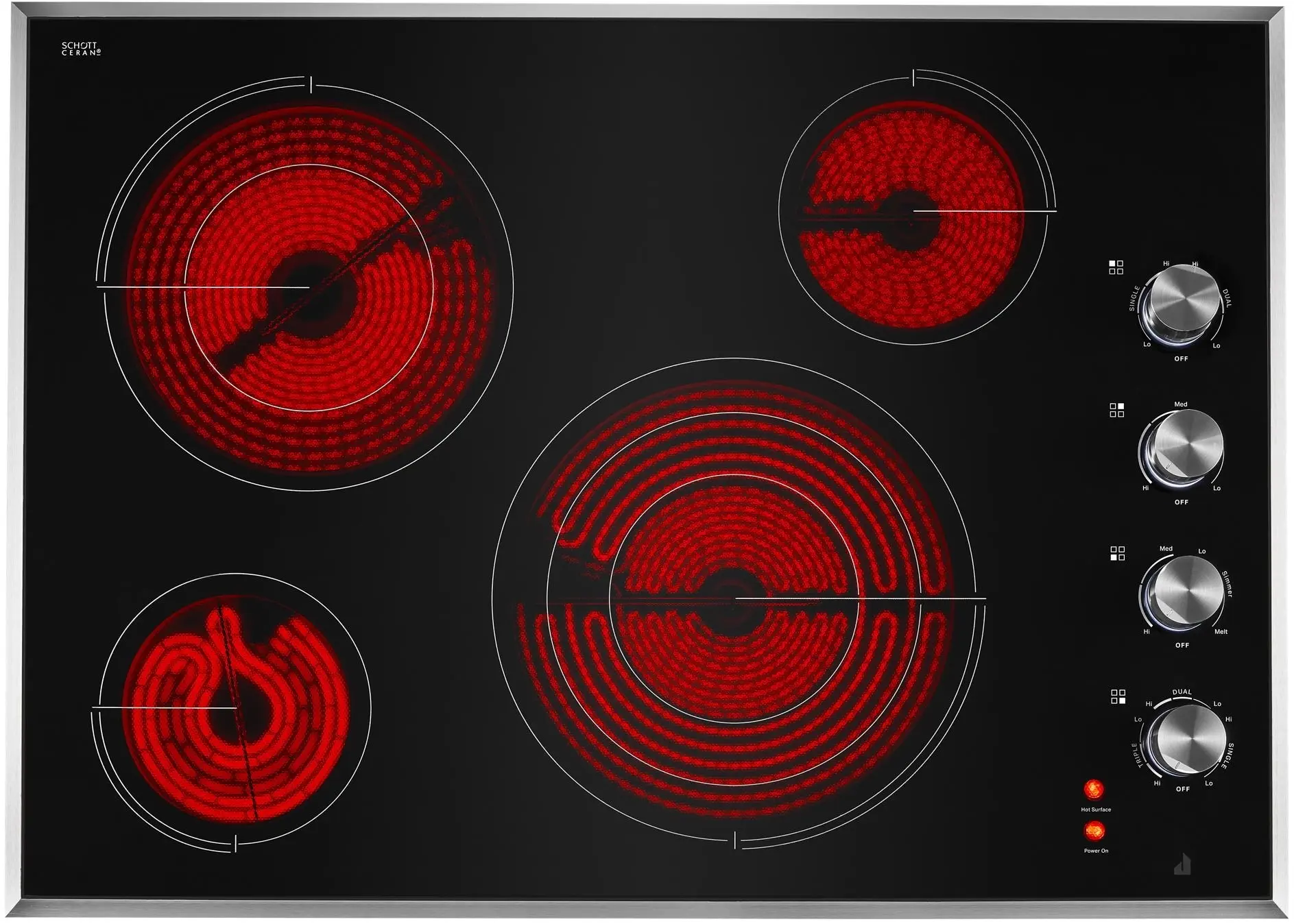 Jenn Air JEC3430HS 30 Inch Electric Cooktop Stainless Steel
