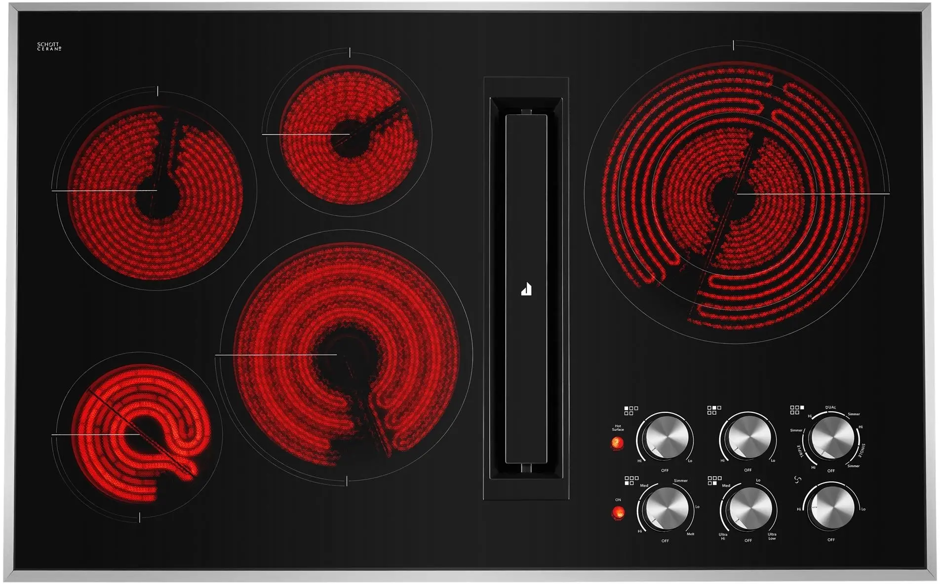 Jenn Air JED3536GS 36 Inch Electric Downdraft Cooktop Stainless