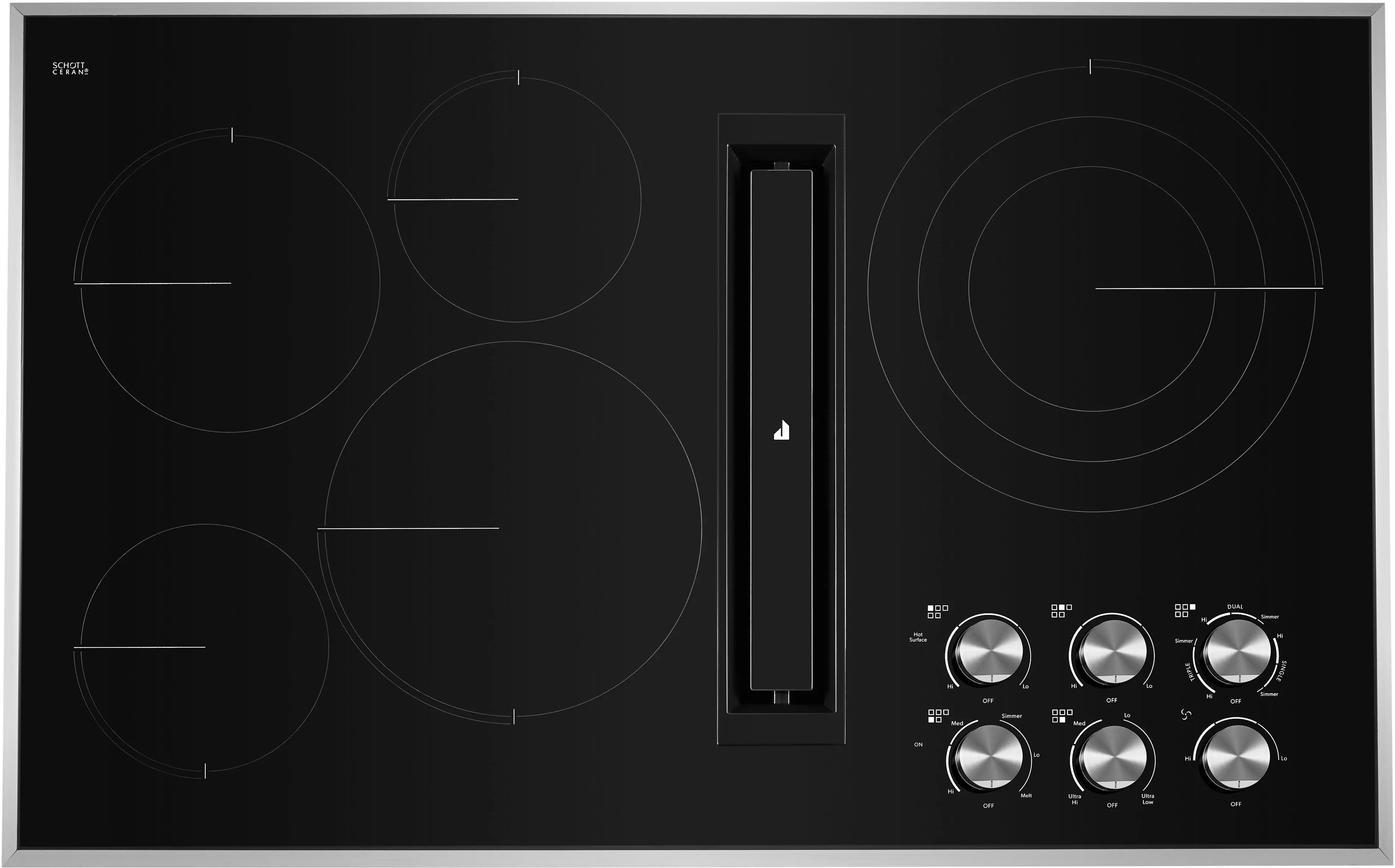 Jenn Air JED3536GS 36 Inch Electric Downdraft Cooktop Stainless
