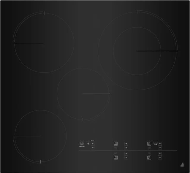 Jenn Air JEC4424KB 24 Inch Tap Touch Ceran Cooktop with 4 Elements