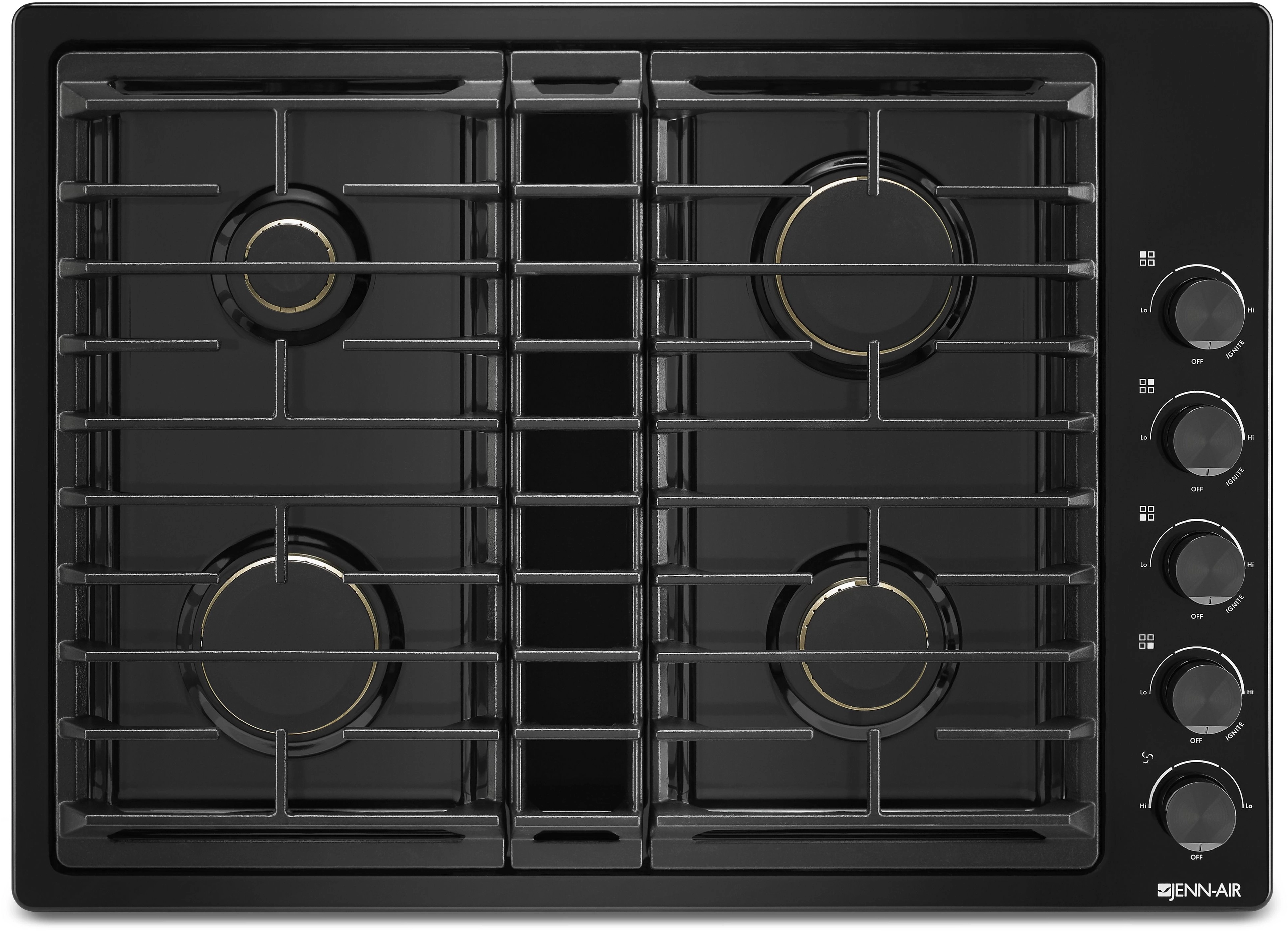 Jenn Air JGD3430GB 30 Inch Gas Cooktop Black | Plesser's Jenn Air JGD3430GB 30 Inch Gas Cooktop Black | Plesser's