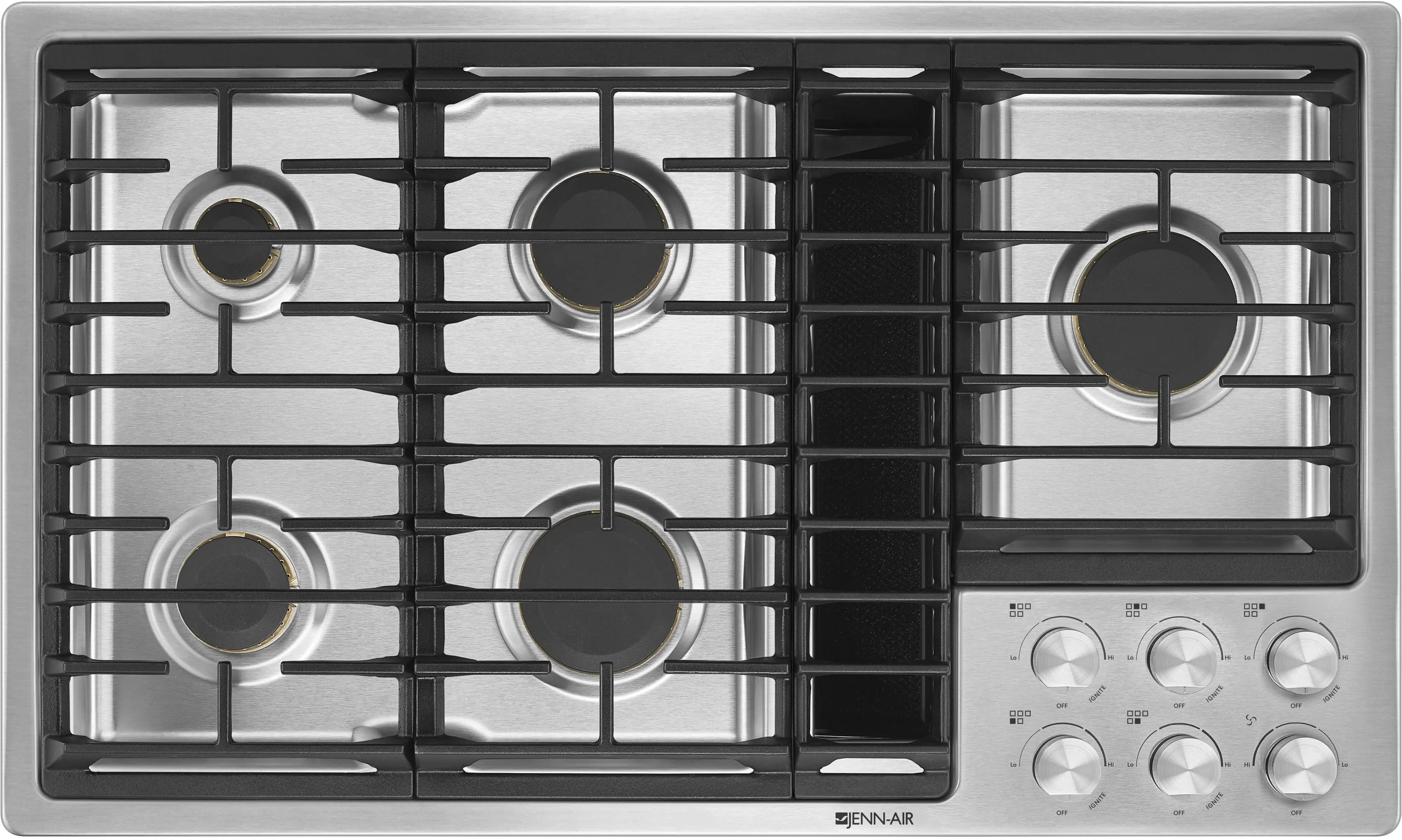 Jenn Air JGD3536GS 36 Inch Gas Cooktop Stainless Steel | Plesser's