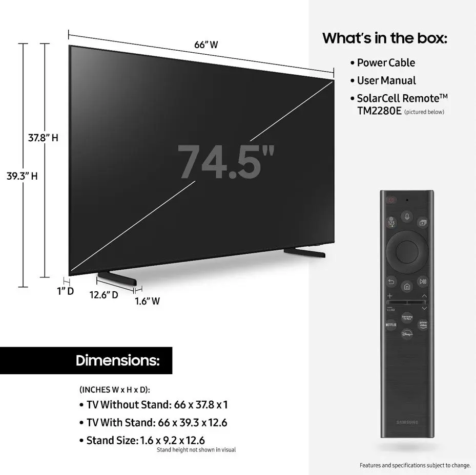Samsung Electronics QN75Q60BAFXZA 75 Inch