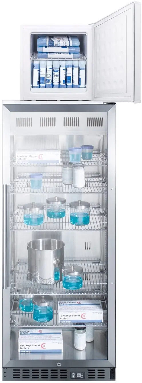 Summit ACR1151FS24LSTACKPRO Stainless Steel/White
