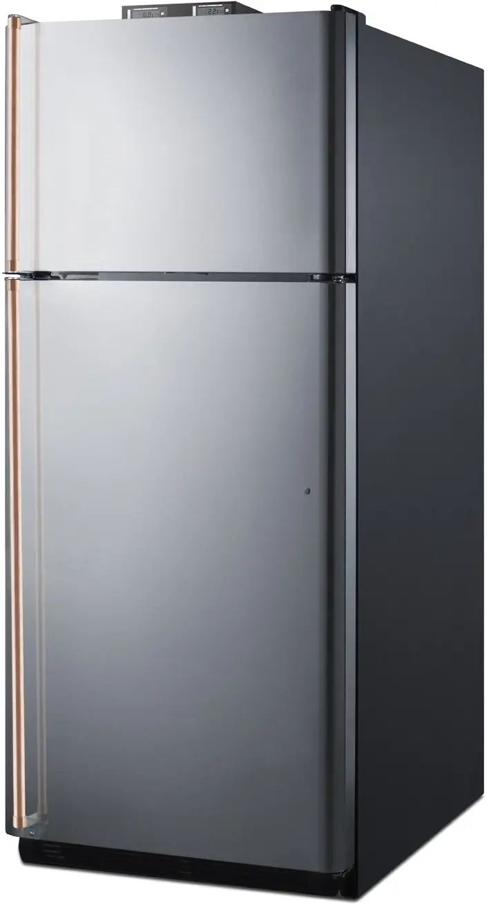 Summit BKRF18PLCP Stainless Steel/Gray, Copper Handles