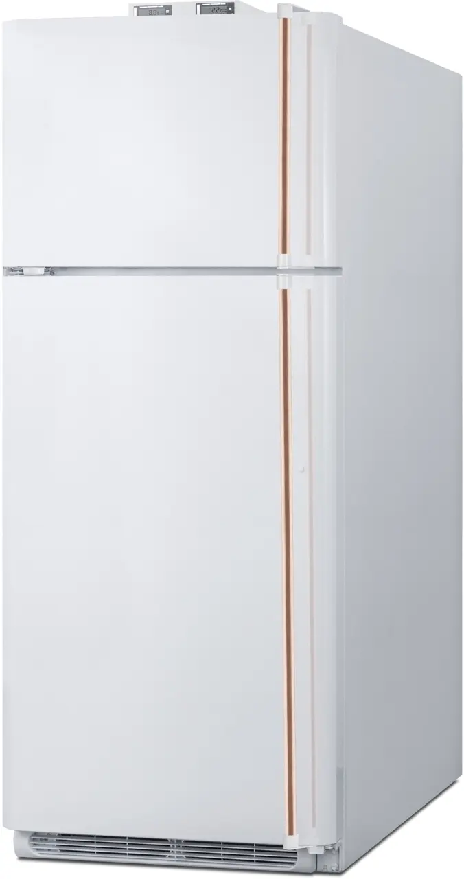 Summit BKRF18WCPLHD White, Copper Handles, Left Hinge