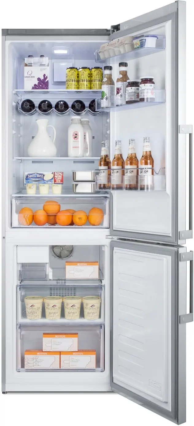 Summit FFBF247SSIM Stainless Steel/Platinum, Right Hinge, Ice Maker, ...