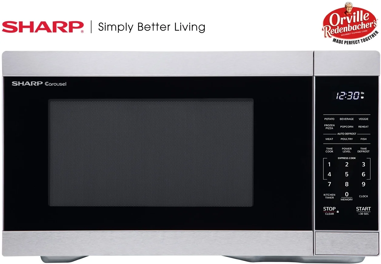 Sharp SMC1162HS 1.1 cu.ft., 1100w with 12.4 Inch Carousel turntable ...