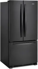 33 Inch Freestanding French Door Refrigerator with 22 cu. ft. Capacity, 5 Glass Shelves, Gallon Door Bins, Icemaker, Internal Water Dispenser, and ENERGY STAR®