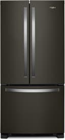 33 Inch Freestanding French Door Refrigerator with 22 cu. ft. Capacity, 5 Glass Shelves, Gallon Door Bins, Icemaker, Internal Water Dispenser, and ENERGY STAR®