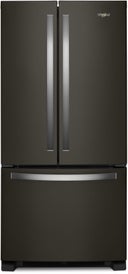 33 Inch Freestanding French Door Refrigerator with 22 cu. ft. Capacity, 5 Glass Shelves, Gallon Door Bins, Icemaker, Internal Water Dispenser, and ENERGY STAR®