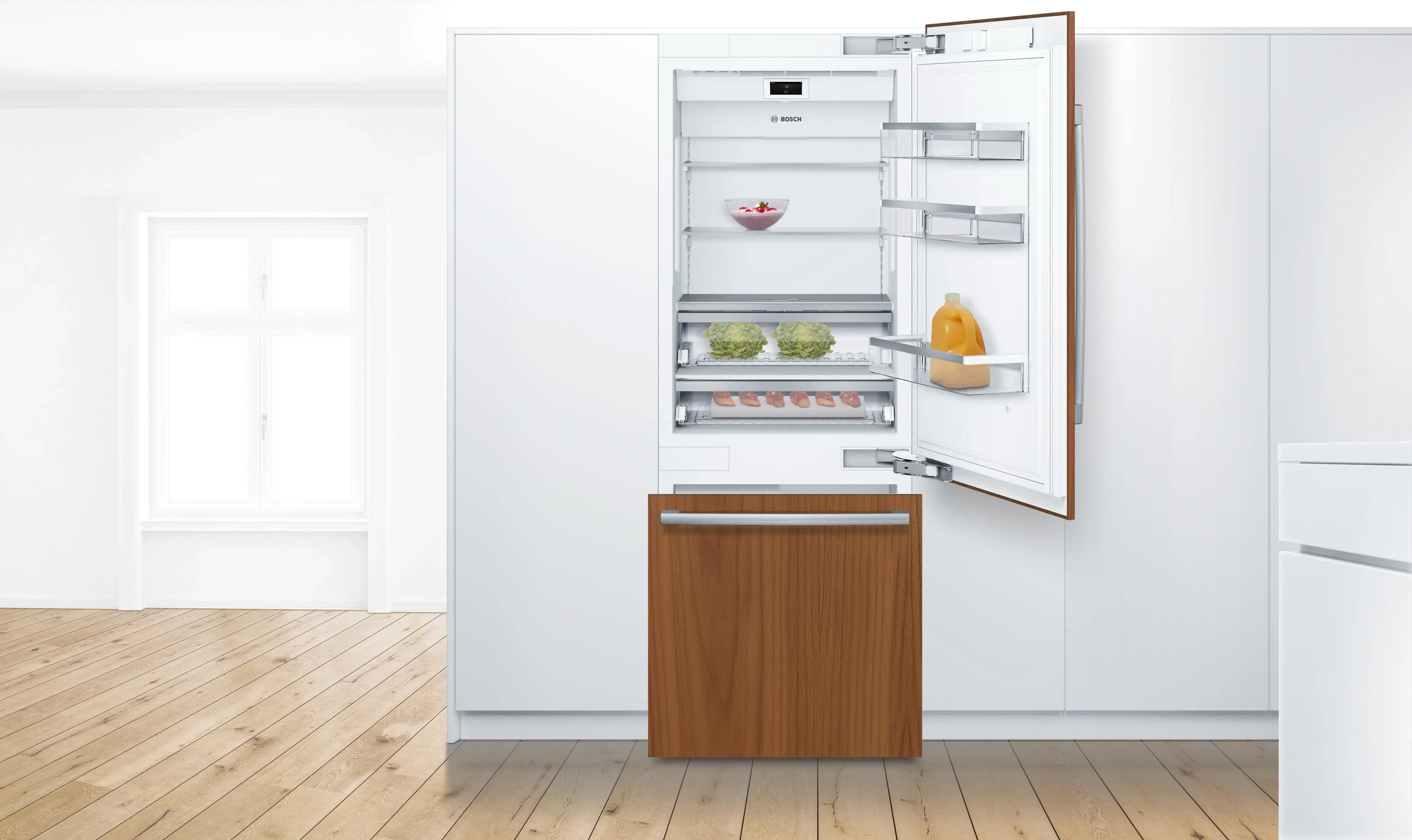 Bosch B30IB905SP 30 Inch Built-In Bottom Mount Smart Refrigerator