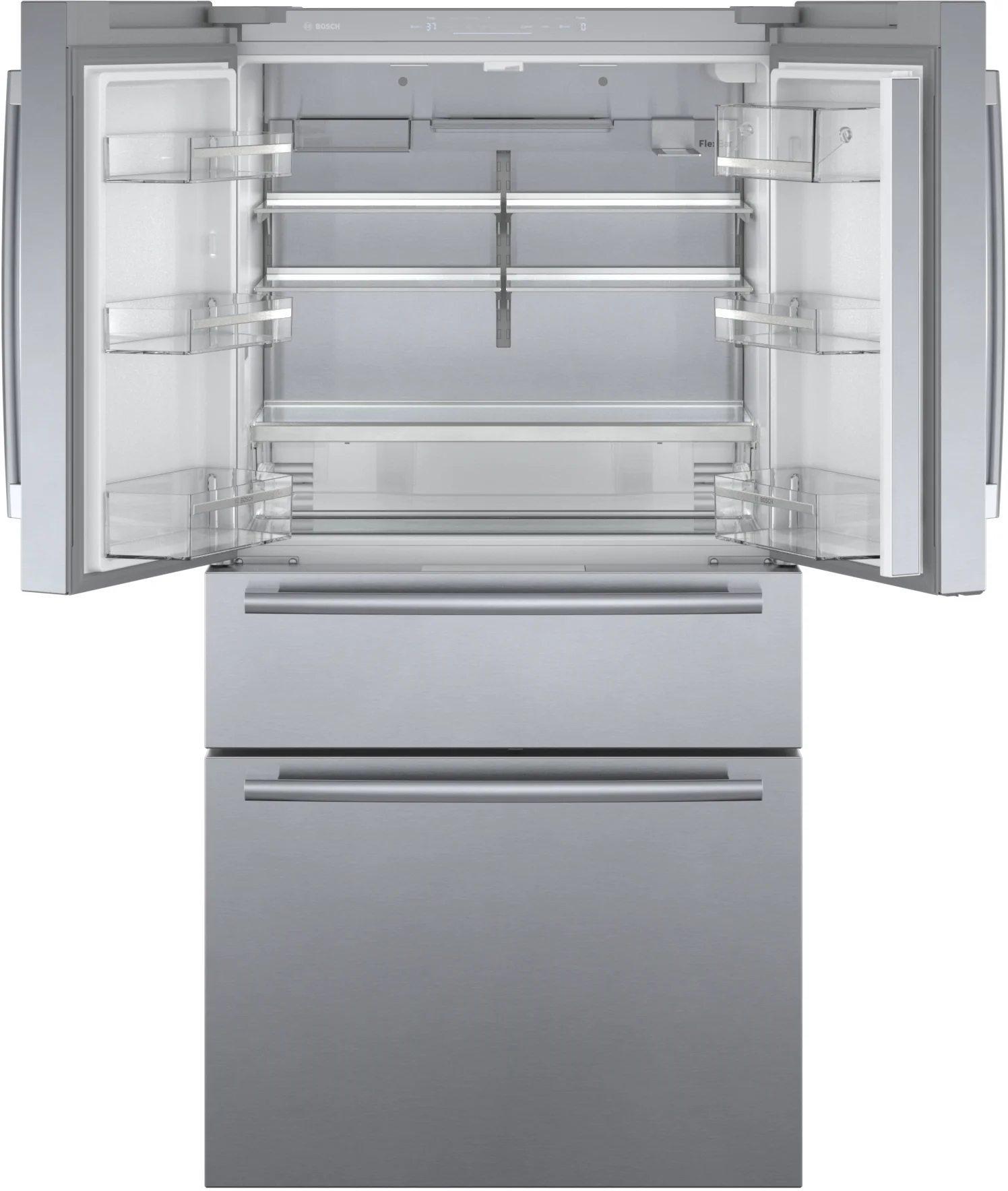 Bosch B36CL80SNS 36 Inch Counter Depth French Door Smart Refrigerator ...