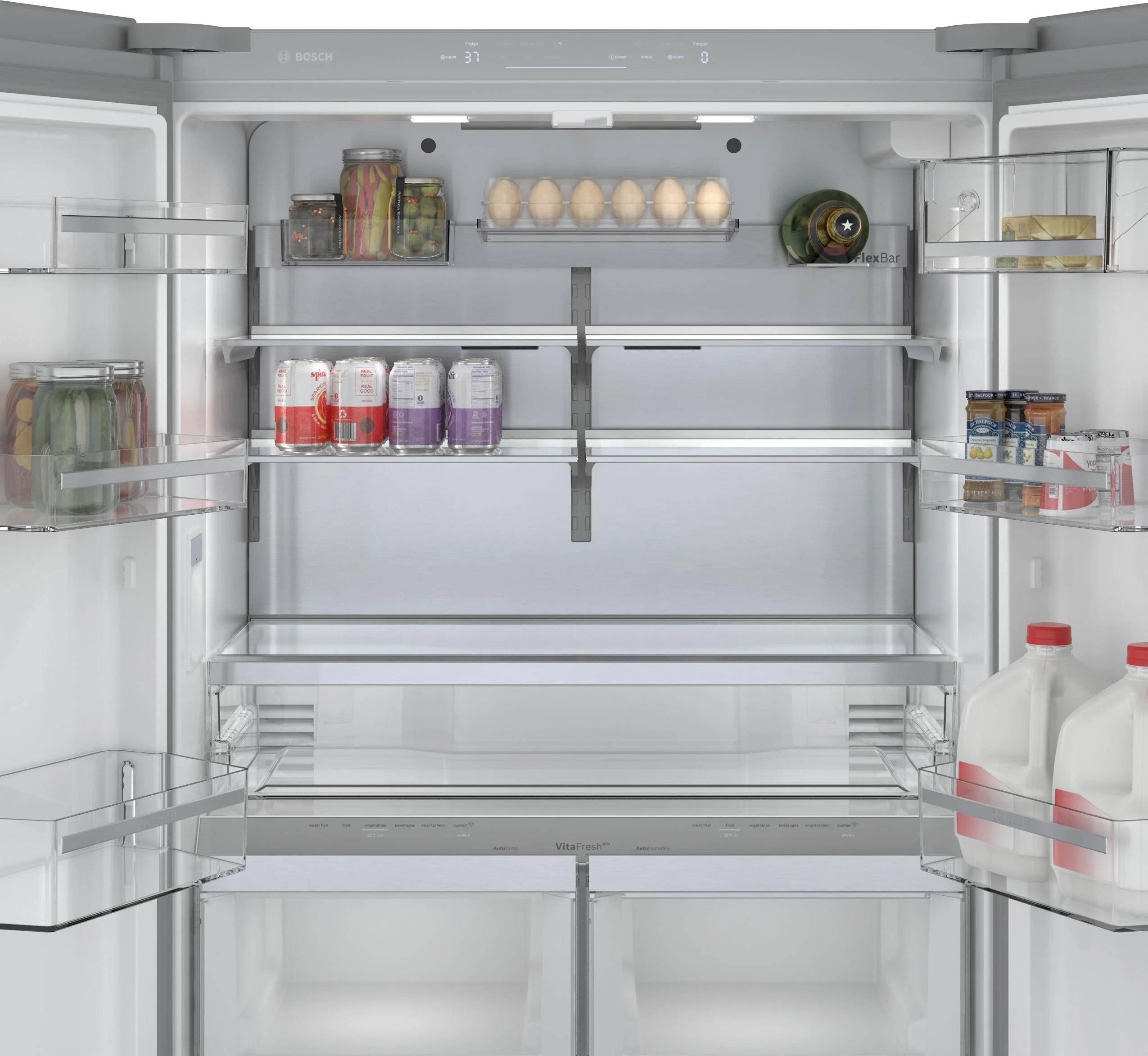 Bosch B36CT80SNS 36 Inch Smart Counter Depth French Door Refrigerator ...