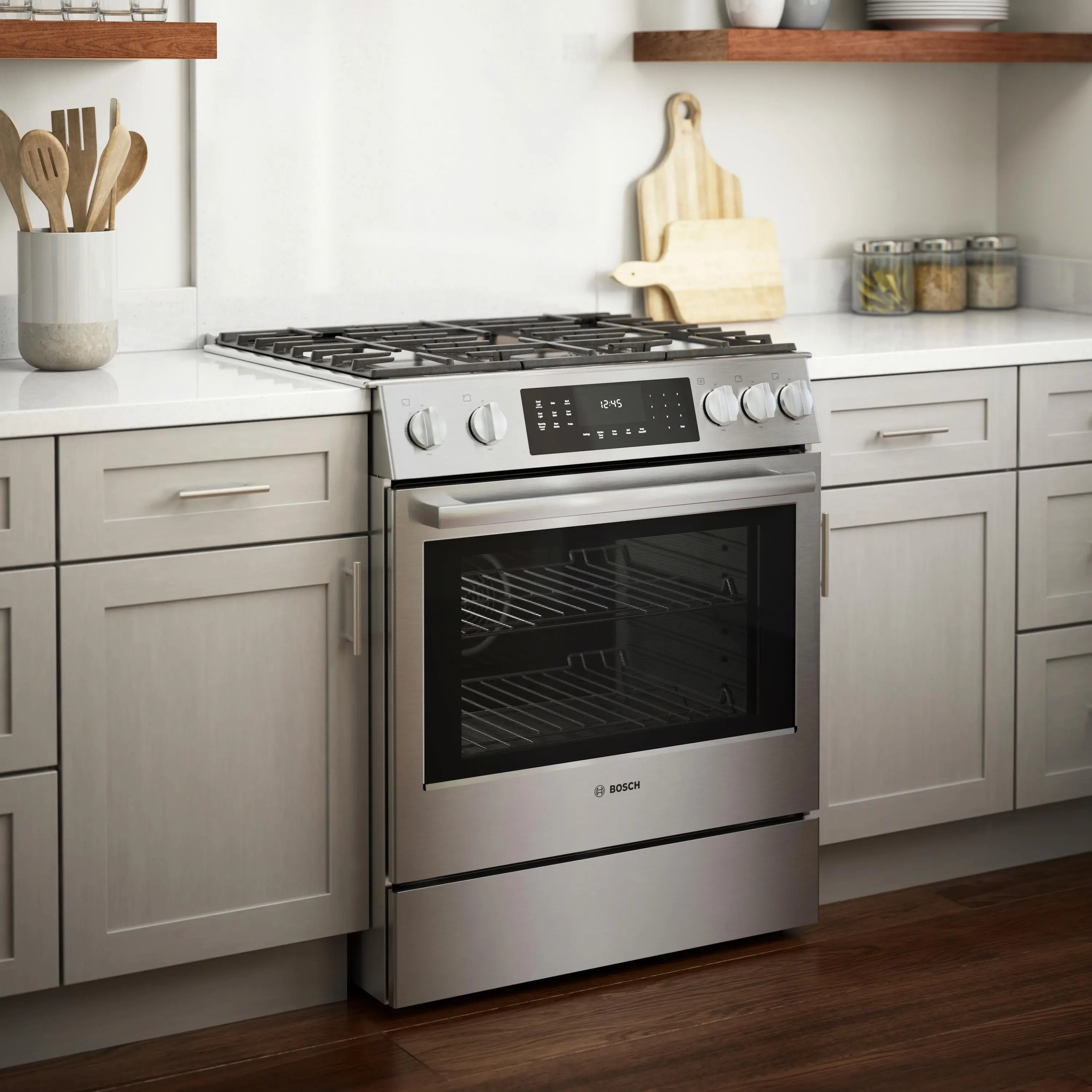 Bosch HGIP056UC 30 Inch Slide-In Gas Range Stainless Steel
