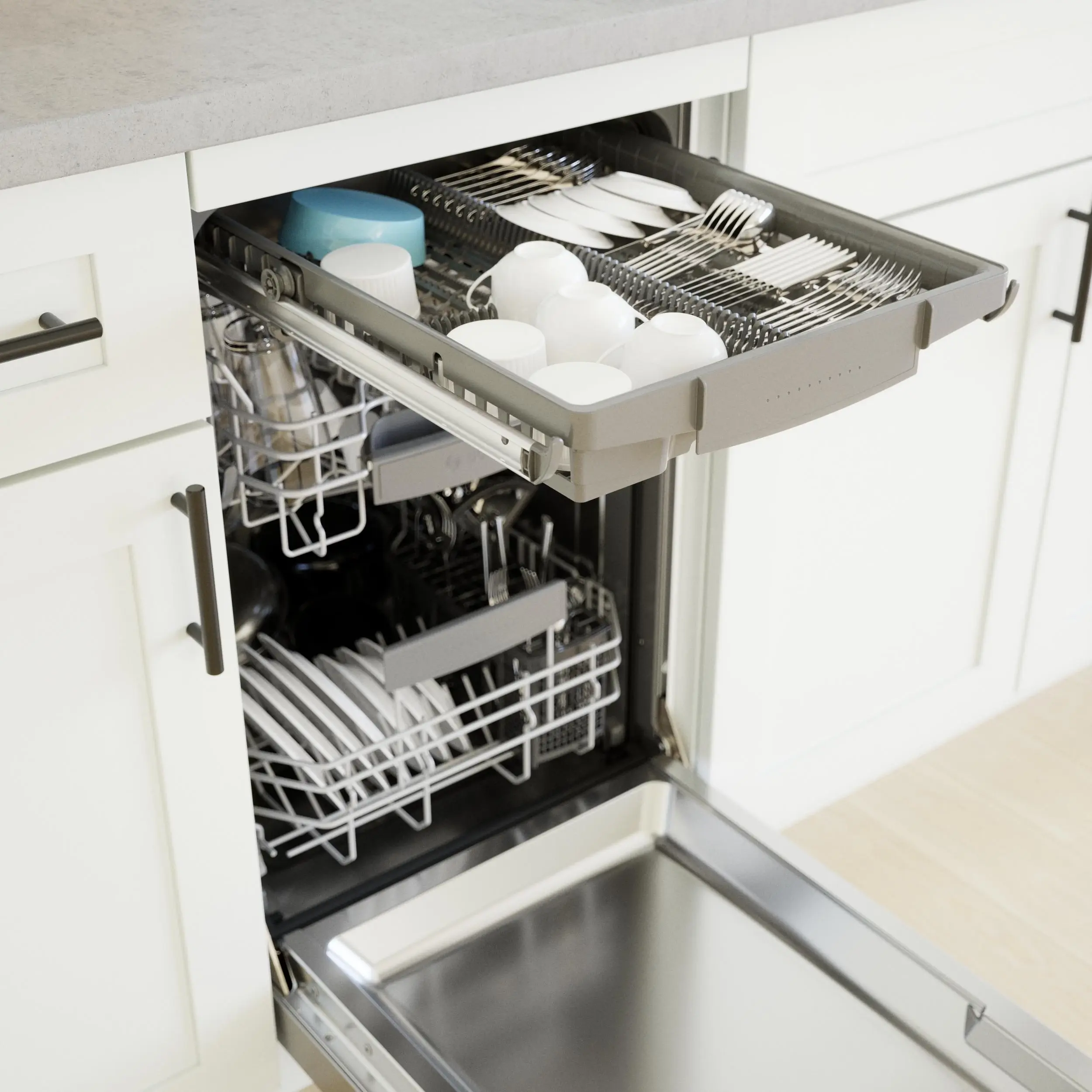 Bosch SPE68B55UC Stainless Steel, Recessed Handle