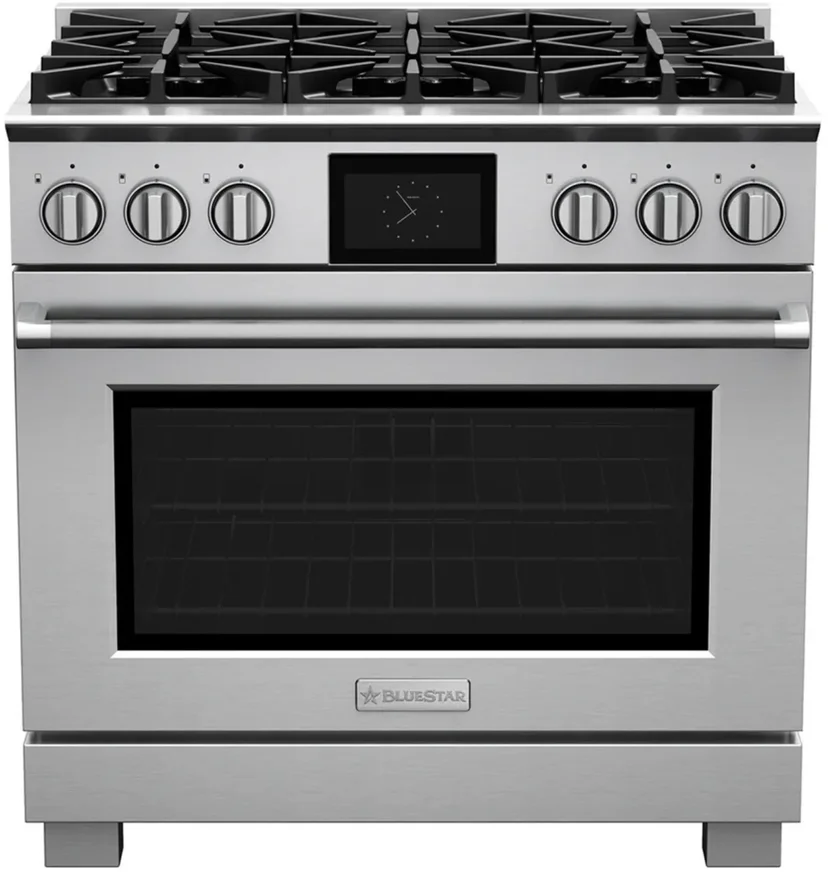 Bluestar BSDF366B 36" Dual Fuel Range  w/ 6 Burners: Natural Gas, St...