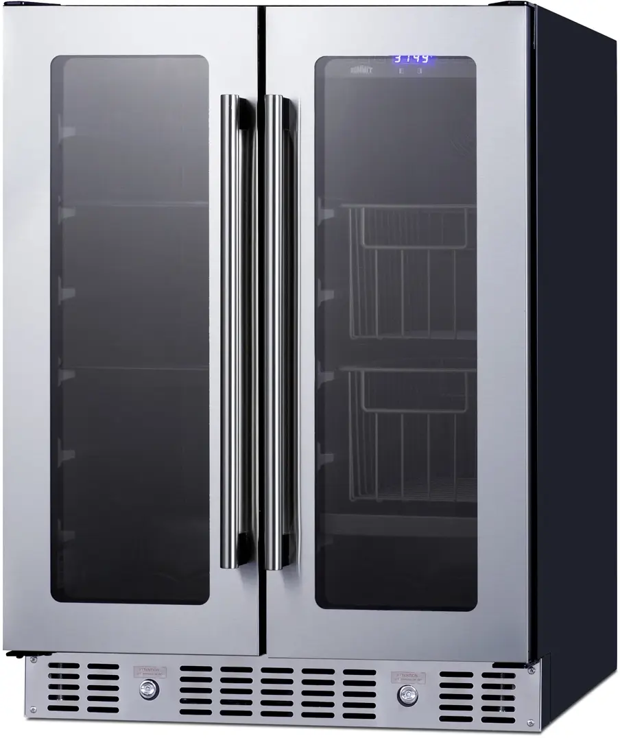Summit ALFD24WBVPANTRY Black, Glass