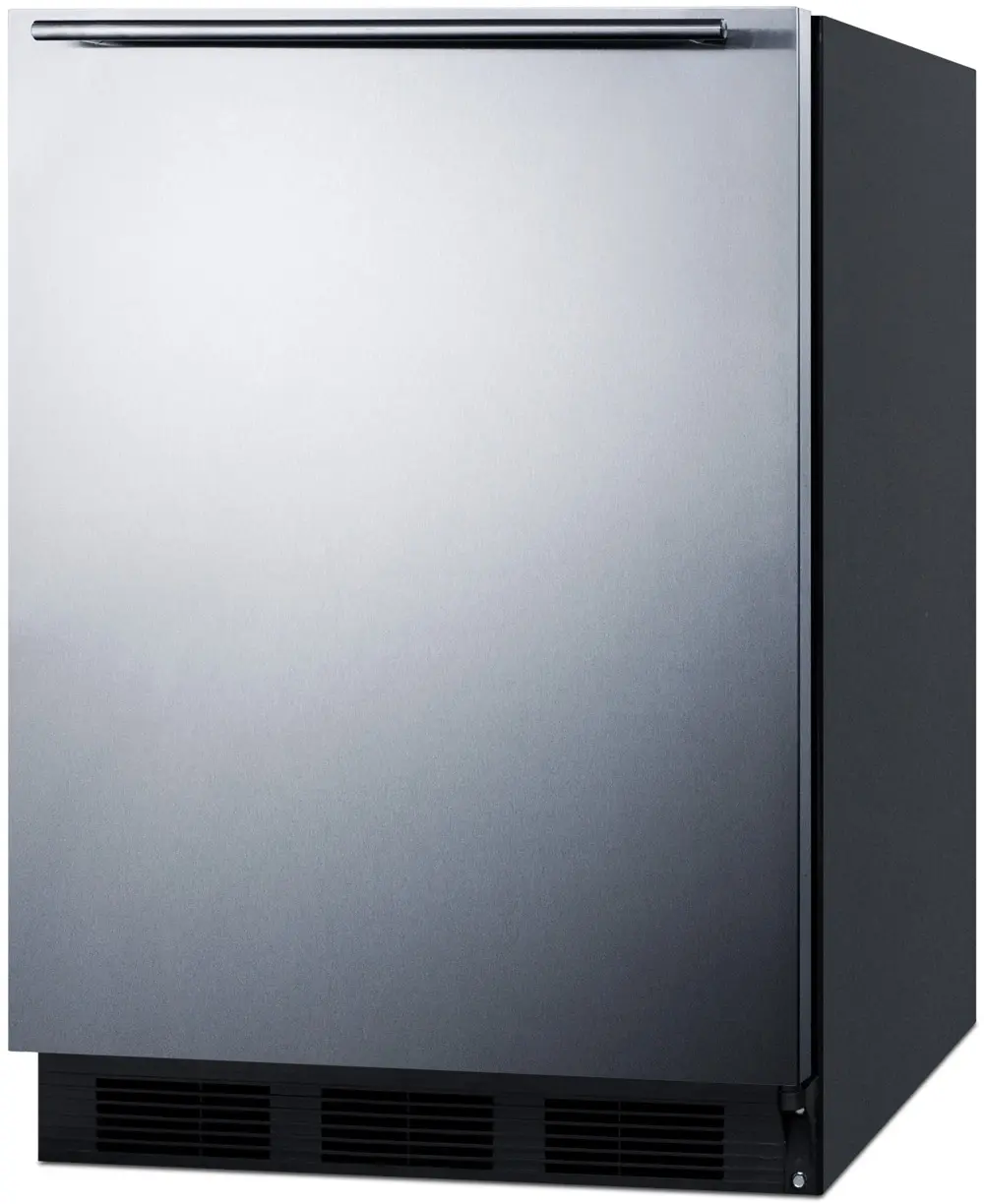 Summit CT663BKBISSHH Stainless Steel/Black, Horizontal Handle