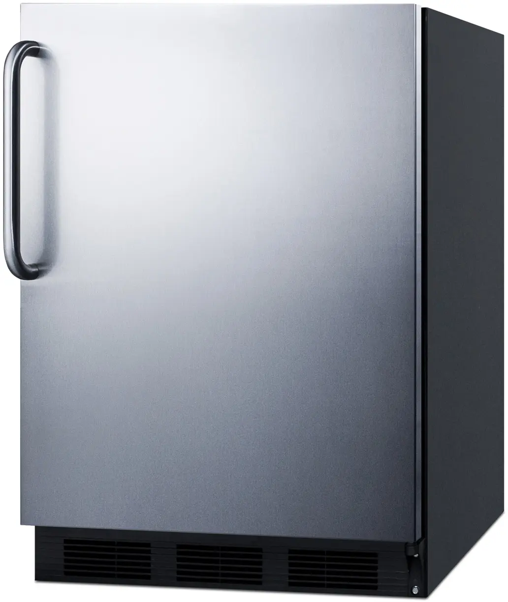 Summit CT663BKBISSTB Stainless Steel/Black, Towel Bar Handle