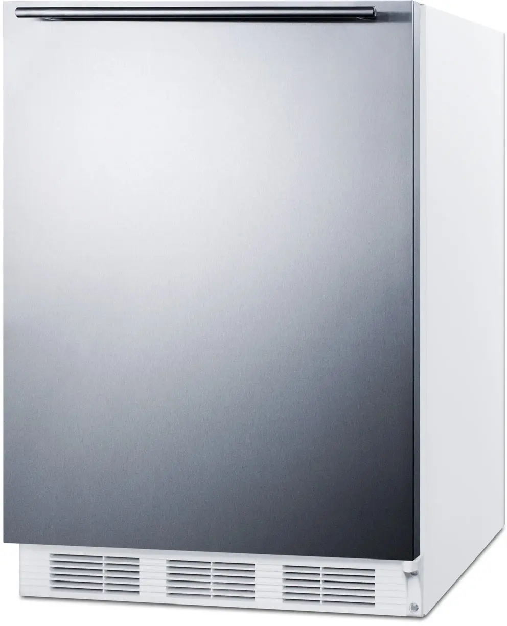 Summit FF61WBISSHHADA Stainless Steel/White, Horizontal Handle, ADA Comp...