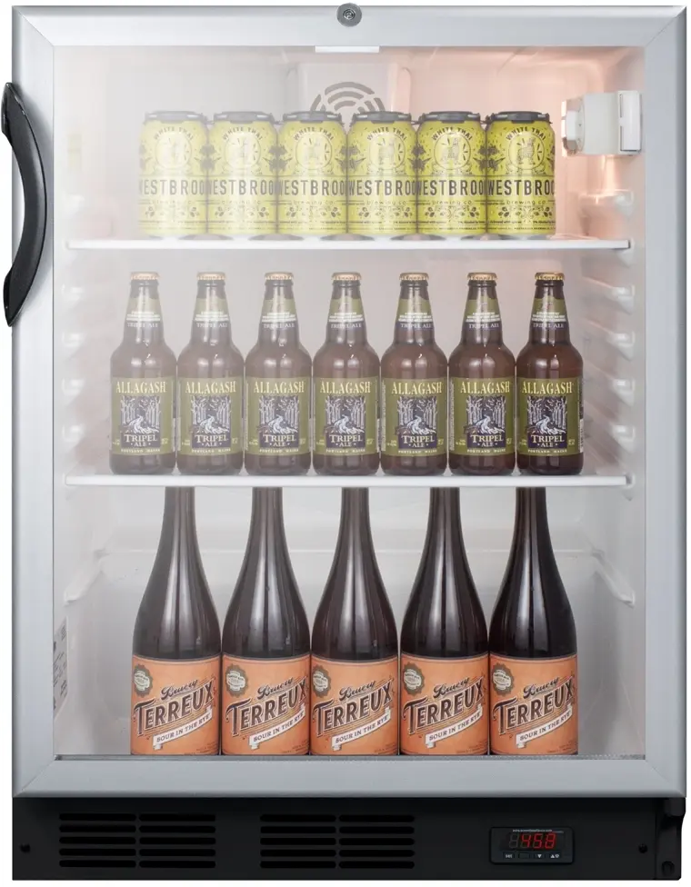 Summit SCR600BGLBIDTPUBADA Stainless Steel/Black, Craft Beer Pub, ADA Complia...