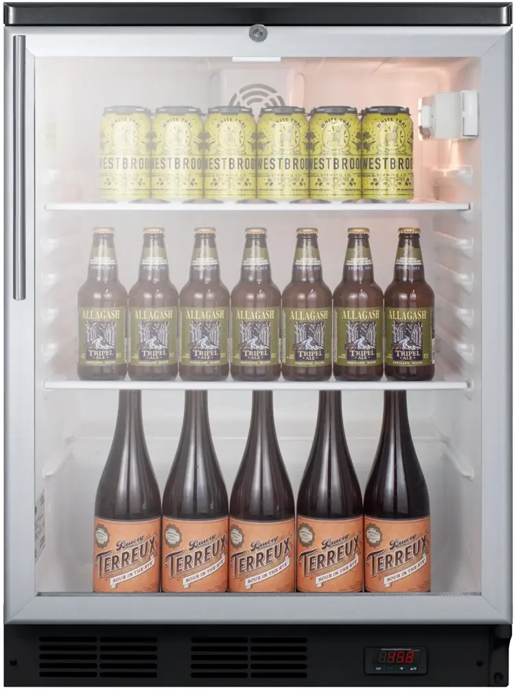 Summit SCR600BGLBIDTPUBHV Stainless Steel/Black, Craft Beer Pub, Professiona...