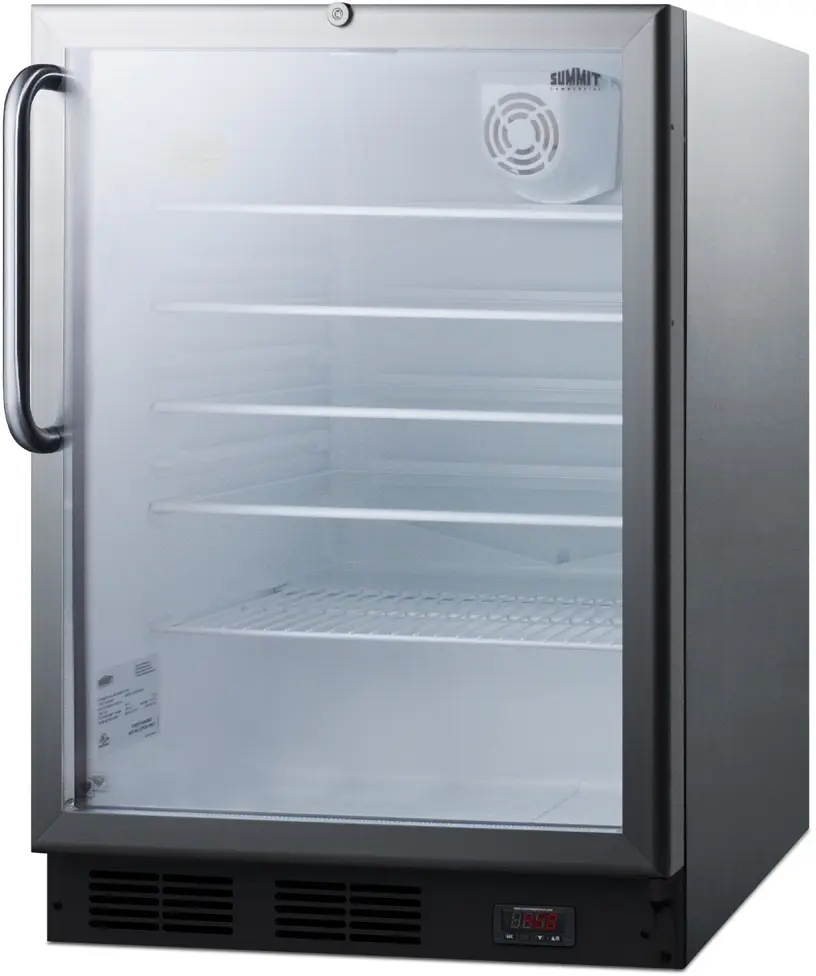 Summit SCR600BGLDTPUBCSS Stainless Steel/Black, Beer Pub Cellar, Towel Bar ...